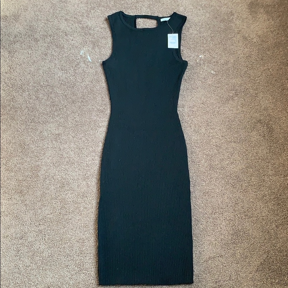 NWT Charlotte Russe Ribbed Black Dress Size Medium